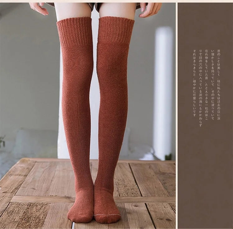 Warm Thigh High Socks Long Stockings