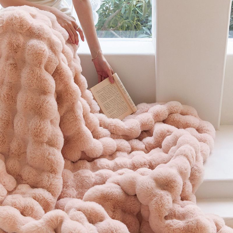 Double-sided Imitation rabbit wool blanket