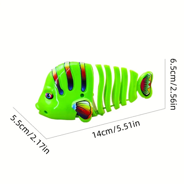 Christmas Promotion 40% OFF Plastic Wind-Up Wiggle Fish Toys