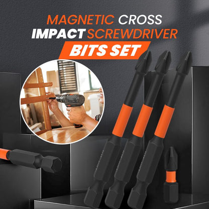 Magnetic Cross Impact Screwdriver Bits Set