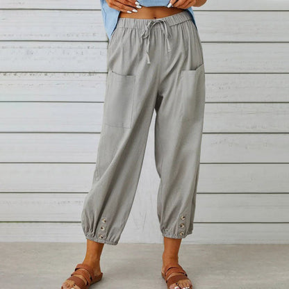 🌈Women's Loose Straight-leg Cotton Linen Pants🌸Buy 2 get 10% Off Extra Auto & Free Shipping🌸