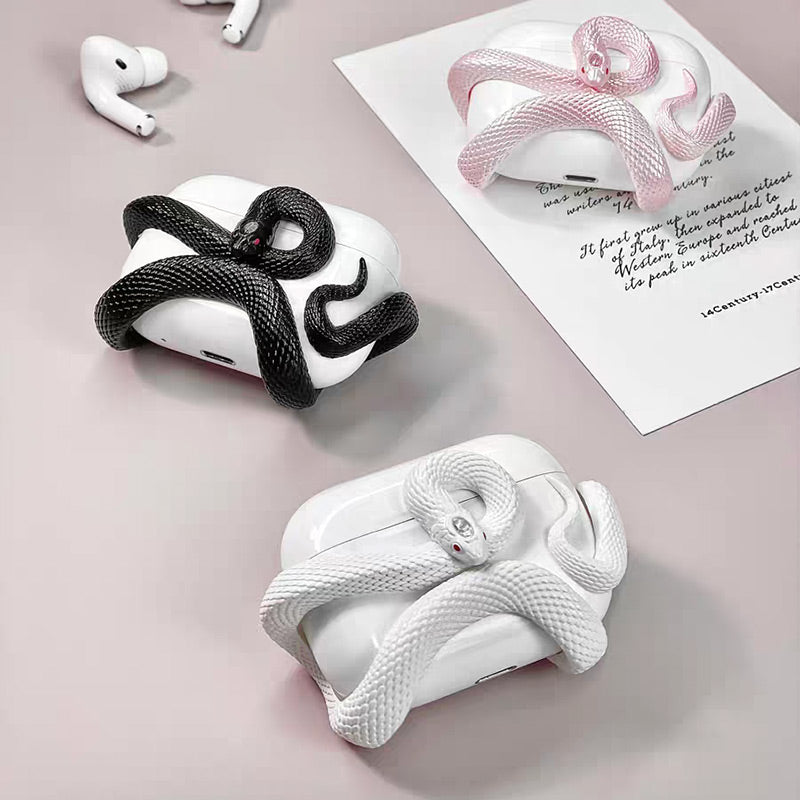 Creative 3D Snake Wireless Earphone Protective Case