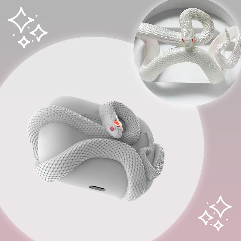 Creative 3D Snake Wireless Earphone Protective Case