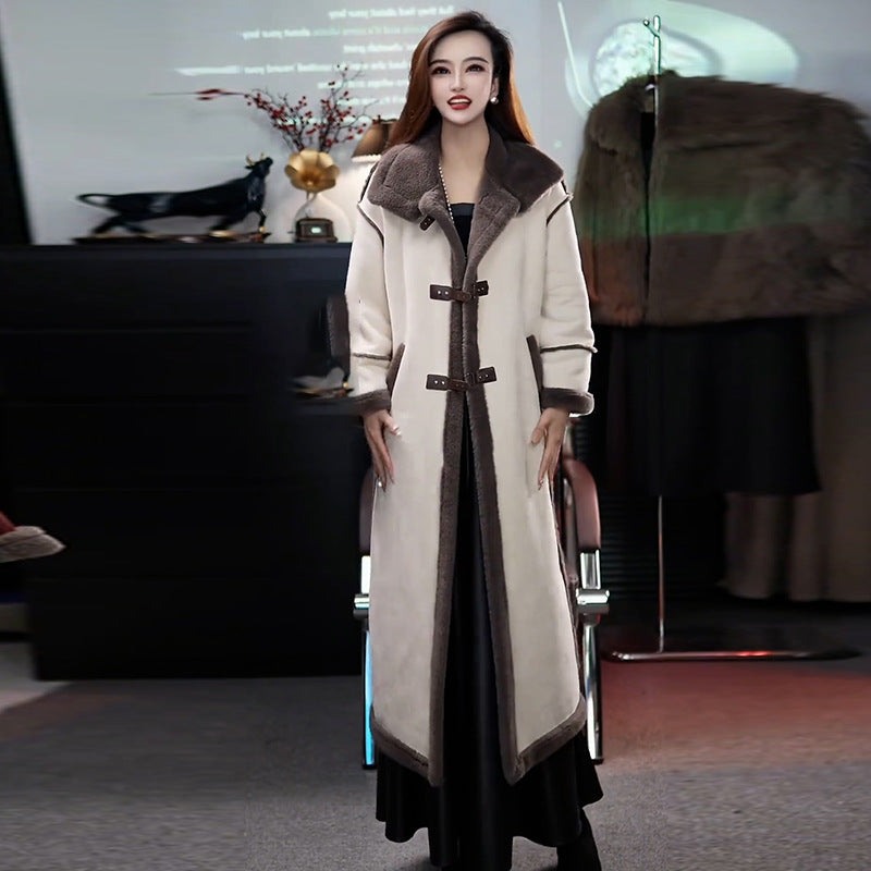 Winter Specials Stylish Plush Lined Overcoat for Women