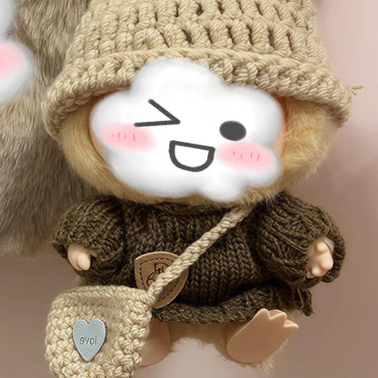 Cute Hat, Sweater, and Bag 3-Piece Set for Labubu Doll