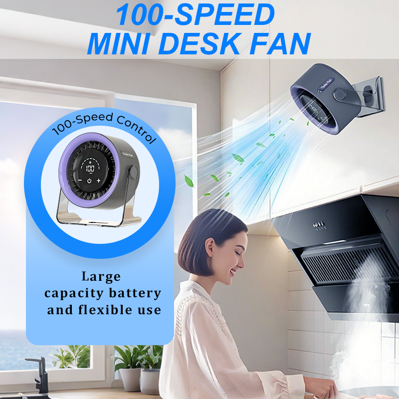 Hot Sale£¨50%OFF£© 100-Speed Mini Desk Fan with Digital Display