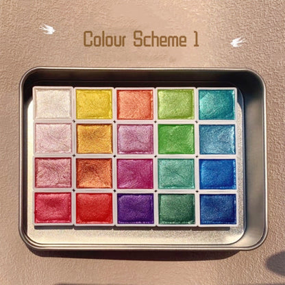 20 Colors Watercolor Painting Set